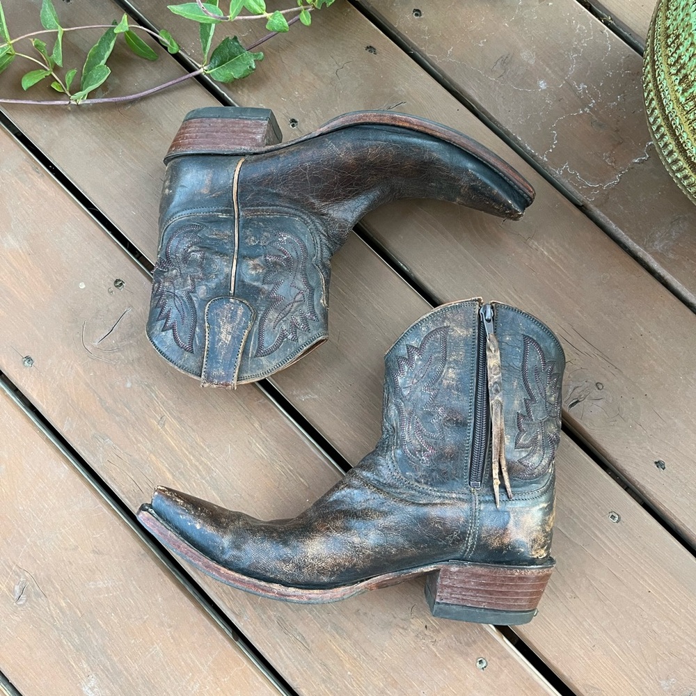 Lucchese Brown Ankle Boots